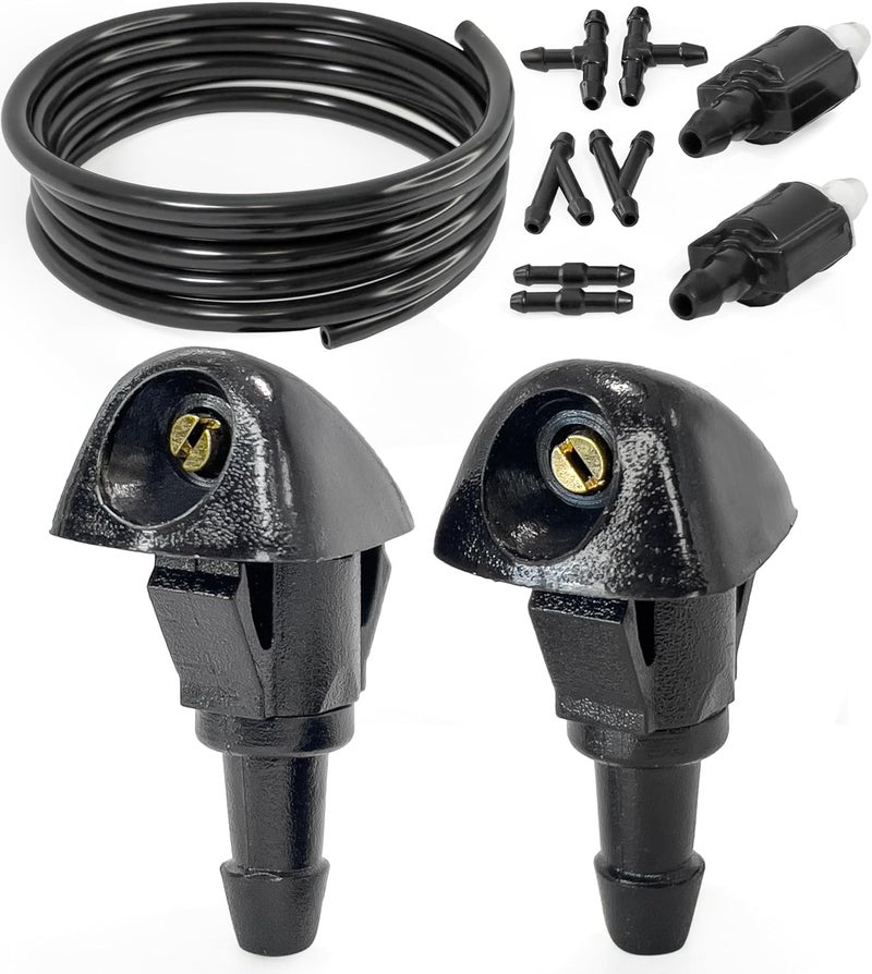 Click&Fit Windshield Washer Nozzles Repair Kit compatible with Honda Civic 1987-2005, CR-V 1998-2011, Fit 01-08, Prelude 97-01, HR-V 99-06, Acura TSX RL RSX Integra – Wiper washer jets, check valves - Image 1